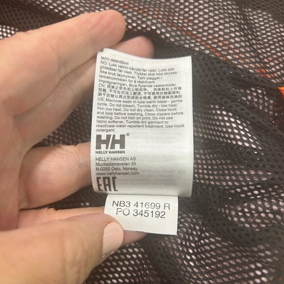 Helly Hansen Junior Orange Loen Jacket Youth Outdoor Windbreaker Waterproof 10 - Picture 8 of 11